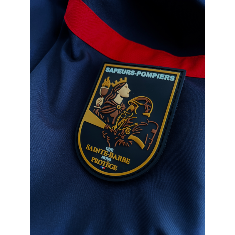 copy of copy of copy of copy of Ecusson exclusif : Sapeurs-Pompiers, que Sainte-Barbe nous protège - Editions fin d'année 2024