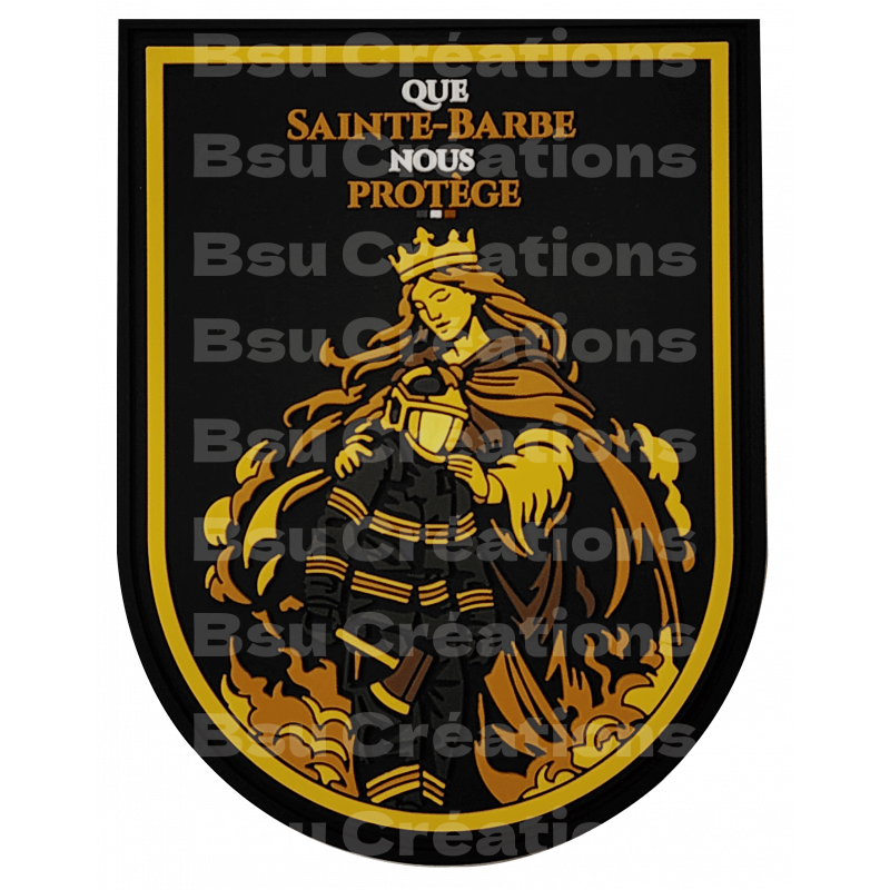 copy of copy of copy of copy of copy of Ecusson exclusif : Sapeurs-Pompiers, que Sainte-Barbe nous protège - Editions fin d'ann
