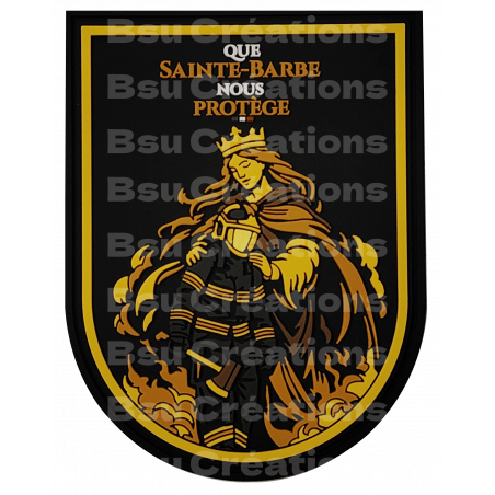 copy of copy of copy of copy of copy of Ecusson exclusif : Sapeurs-Pompiers, que Sainte-Barbe nous protège - Editions fin d'ann